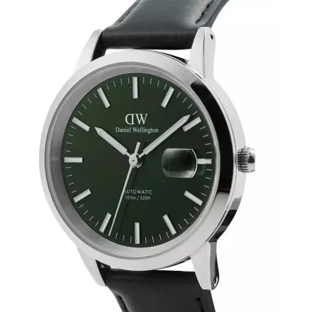 Zegarek Daniel Wellington Iconic Automatic DW00100756 40mm srebrny na czarnym pasku