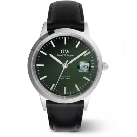 Zegarek Daniel Wellington Iconic Automatic DW00100756 40mm srebrny na czarnym pasku