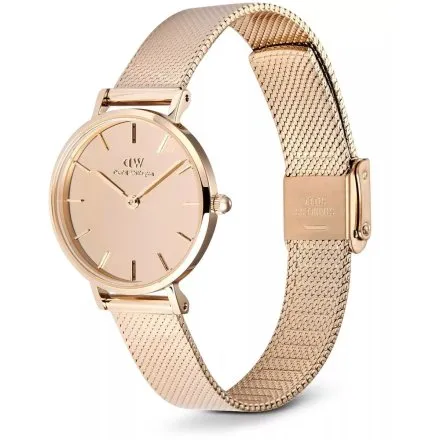 Zegarek Daniel Wellington Petite Reflection DW00100795 28mm różowozłoty z bransoletką