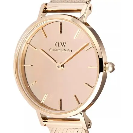 Zegarek Daniel Wellington Petite Reflection DW00100795 28mm różowozłoty z bransoletką
