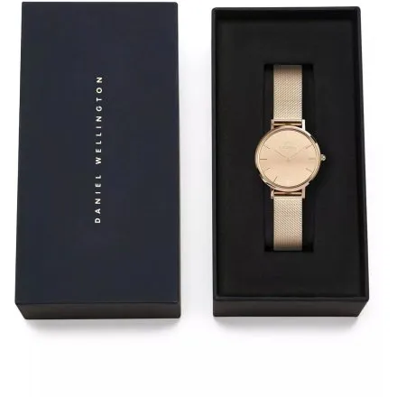 Zegarek Daniel Wellington Petite Reflection DW00100795 28mm różowozłoty z bransoletką