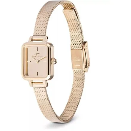 Zegarek Daniel Wellington DW00100799 Quadro Mini Reflection 15mm różowozłoty z bransoletką