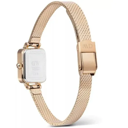 Zegarek Daniel Wellington DW00100799 Quadro Mini Reflection 15mm różowozłoty z bransoletką