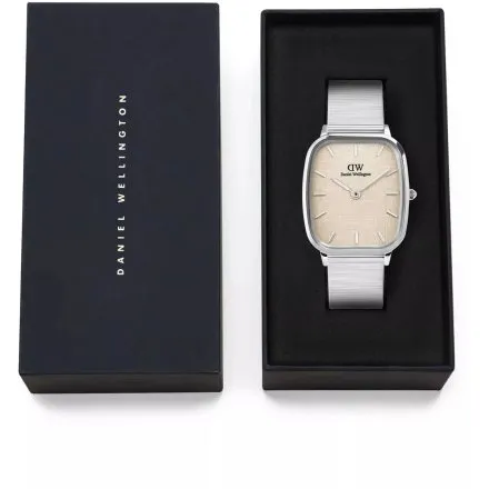 Zegarek Daniel Wellington Marlon Wire Linen DW00100812 32mm srebrny z bransoletką