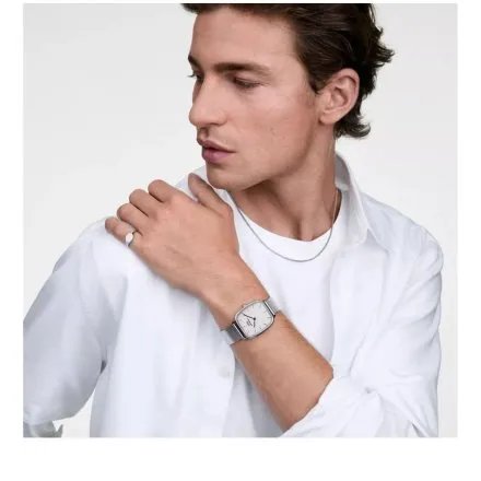 Zegarek Daniel Wellington Marlon Wire Linen DW00100812 32mm srebrny z bransoletką