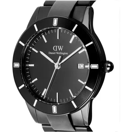 Zegarek Daniel Wellington Iconic Paradigma DW00100821 40mm czarny z bransoletą i funkcją datownika