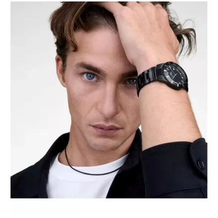 Zegarek Daniel Wellington Iconic Paradigma DW00100821 40mm czarny z bransoletą i funkcją datownika