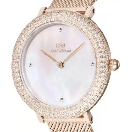 Zegarek Daniel Wellington Crystalline DW00100823 32mm różowozłoty z masą perłową na tarczy