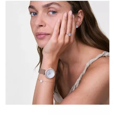 Zegarek Daniel Wellington Crystalline DW00100823 32mm różowozłoty z masą perłową na tarczy
