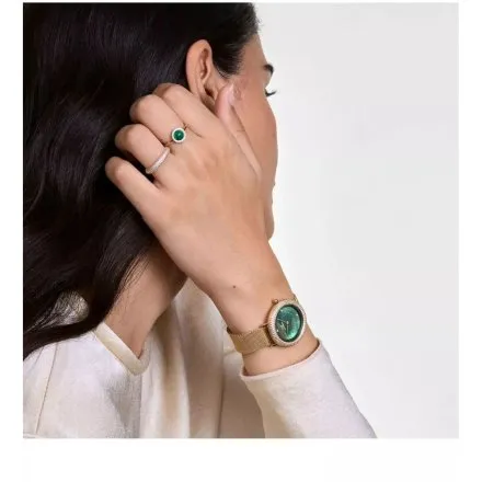 Zegarek Daniel Wellington Crystalline DW00100824 32mm złoty z zieloną masą perłową na tarczy