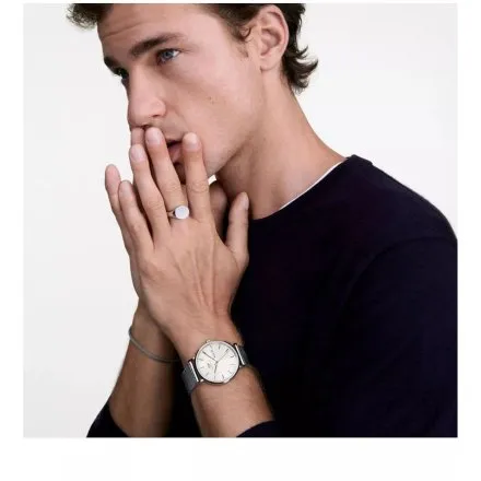 Zegarek Daniel Wellington Classic Day DW00100828 40mm męski srebrny z funkcją datownika