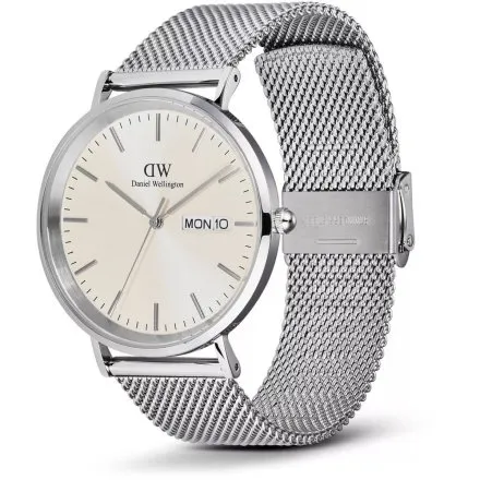 Zegarek Daniel Wellington Classic Day DW00100828 40mm męski srebrny z funkcją datownika