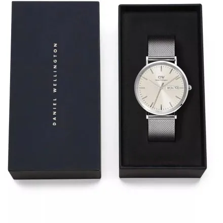 Zegarek Daniel Wellington Classic Day DW00100828 40mm męski srebrny z funkcją datownika