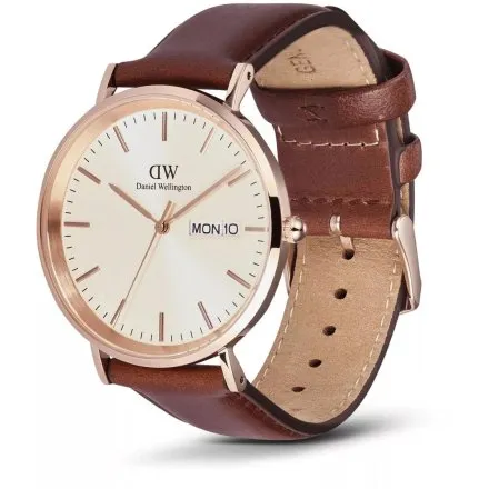 Zegarek Daniel Wellington Classic Day DW00100829 40mm męski różowozłoty z funkcją datownika