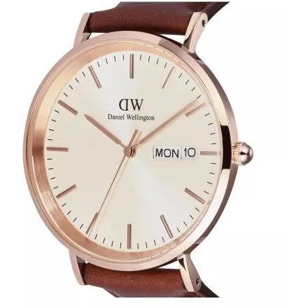 Zegarek Daniel Wellington Classic Day DW00100829 40mm męski różowozłoty z funkcją datownika