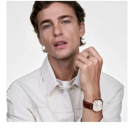 Zegarek Daniel Wellington Classic Day DW00100829 40mm męski różowozłoty z funkcją datownika
