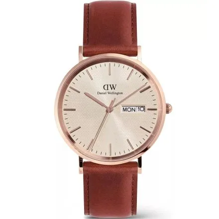 Zegarek Daniel Wellington Classic Day DW00100829 40mm męski różowozłoty z funkcją datownika