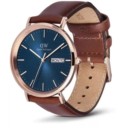 Zegarek Daniel Wellington Classic Day DW00100830 40mm męski różowozłoty z funkcją datownika