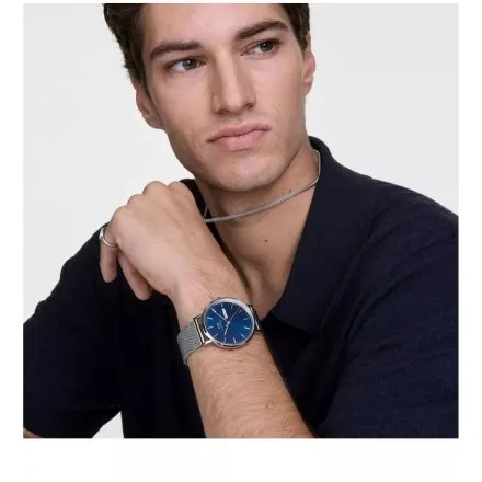 Zegarek Daniel Wellington Classic Day DW00100833 40mm męski srebrny z funkcją datownika