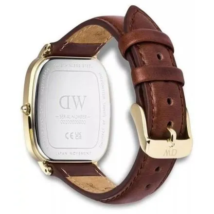 Zegarek Daniel Wellington Marlon St Mawes DW00100839 32mm złoty z brązowym paskiem