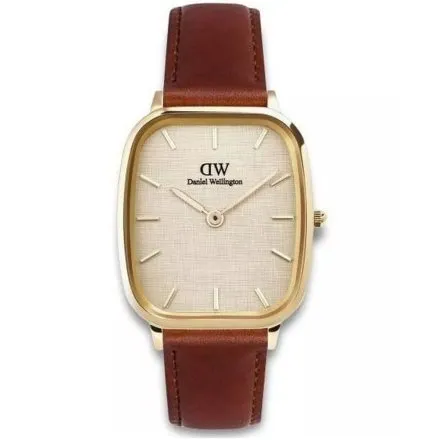 Zegarek Daniel Wellington Marlon St Mawes DW00100839 32mm złoty z brązowym paskiem