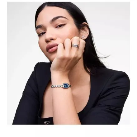 Zegarek Daniel Wellington DW00100846 Quadro Mini Arch 15mm srebrny z granatową tarczą