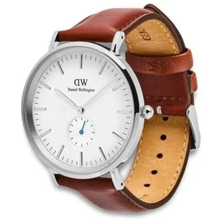 Zegarek Daniel Wellington Classic St Mawes DW00100867 40mm męski różowozłoty z brązowym paskiem