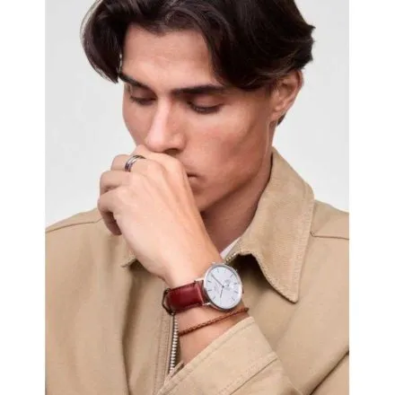 Zegarek Daniel Wellington Classic St Mawes DW00100867 40mm męski różowozłoty z brązowym paskiem