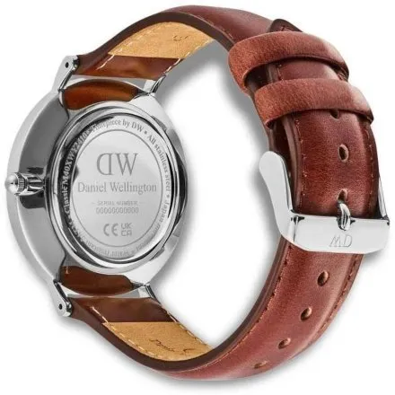 Zegarek Daniel Wellington Classic St Mawes DW00100867 40mm męski różowozłoty z brązowym paskiem