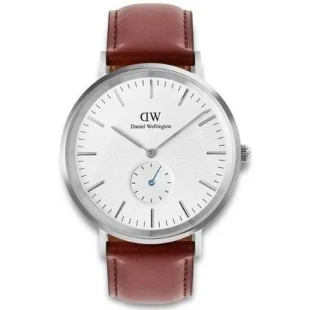 Zegarek Daniel Wellington Classic St Mawes DW00100867 40mm męski różowozłoty z brązowym paskiem