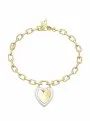 Guess LOVE BITES bransoletka złota damska serce z kryształkami JUBB06061JW-YGRH (L)