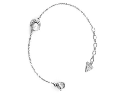 Guess AURORA srebrna bransoletka damska księżyc z logo JUBB06234JW-RH (S)
