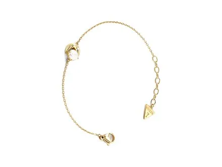 Guess AURORA złota bransoletka damska księżyc z logo JUBB06234JW-YG (S)