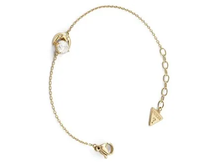 Guess AURORA złota bransoletka damska księżyc z logo JUBB06234JW-YG (S)