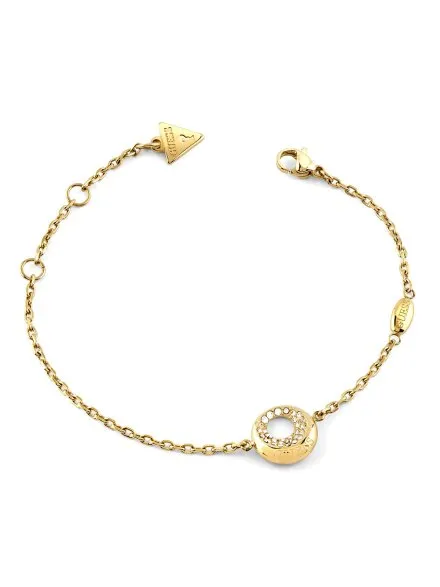 Guess MOON DROPS bransoletka złota damska zawieszka z kryształkami JUBB06246JW (S)