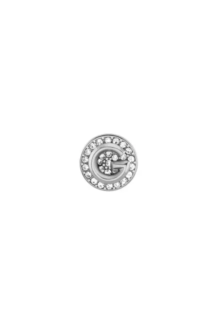 Guess G Crystal srebrne kolczyki okrągłe z kryształkami JUBE05448JW