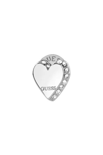 Guess By Your Side srebrne kolczyki serduszka z kryształkami JUBE06092JW
