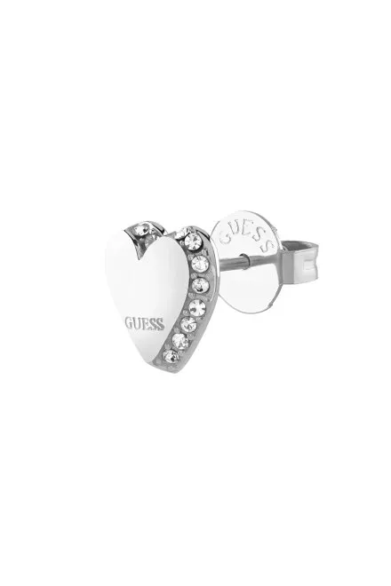 Guess By Your Side srebrne kolczyki serduszka z kryształkami JUBE06092JW
