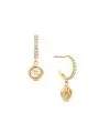 Guess JAIPUR SPLENDOR złote kolczyki kółka z kryształkami JUBE06151JW