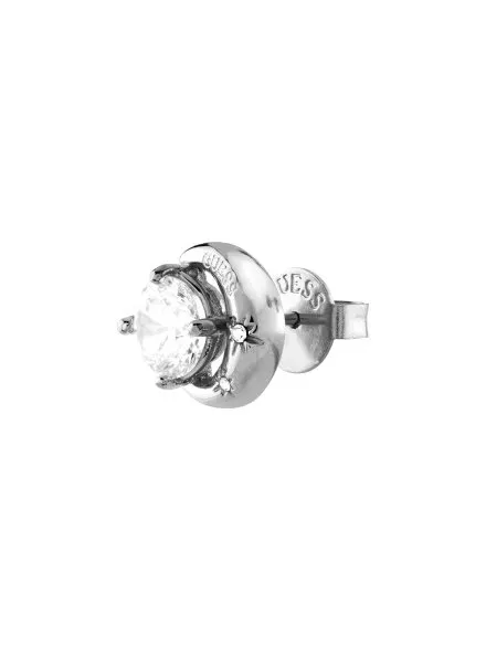 Guess AURORA srebrne kolczyki księżyc z kryształkami JUBE06233JW