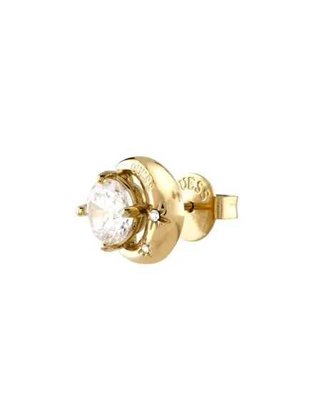 Guess AURORA złote kolczyki księżyc z kryształkami JUBE06233JW-YG