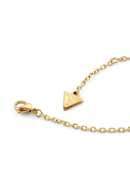 Guess By Your Side złoty naszyjnik z serduszkami JUBN06081JW