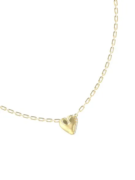 Guess By Your Side złoty naszyjnik z serduszkiem JUBN06087JW