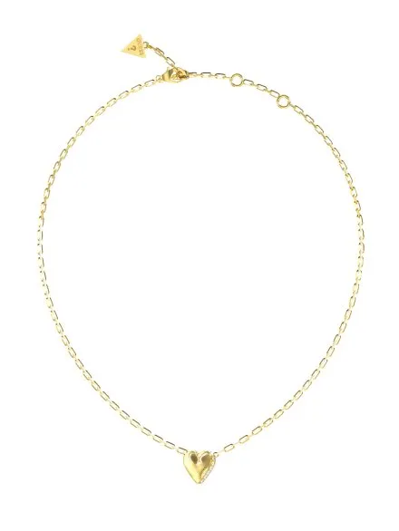 Guess By Your Side złoty naszyjnik z serduszkiem JUBN06087JW