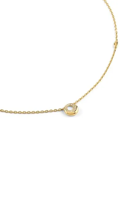 Guess Moon Drops złoty naszyjnik z zawieszką z kryształkami JUBN06245JW