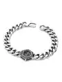 Guess Lion King srebrna bransoletka męska łańcuch JUMB06007JW