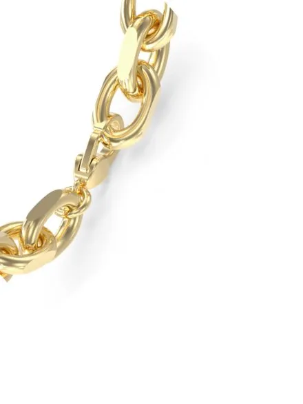 Guess Savage Rebel złota bransoletka męska łańcuch z ozdobnym elementem JUMB06056JW