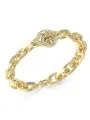 Guess Savage Rebel złota bransoletka męska łańcuch z ozdobnym elementem JUMB06056JW