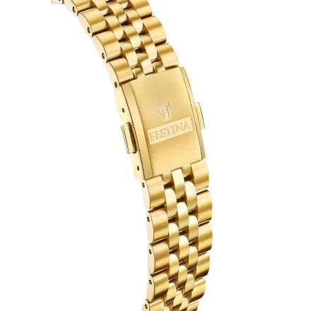 Festina Classic Zegarek Damski złoty na bransolecie z perłową tarczą 20089/1