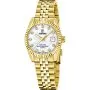 Festina Classic Zegarek Damski złoty na bransolecie z perłową tarczą 20089/1